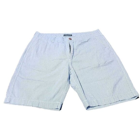 Aeropostale Designed in NYC Gray Striped Shorts Size 34 Extra button - Picture 1 of 11